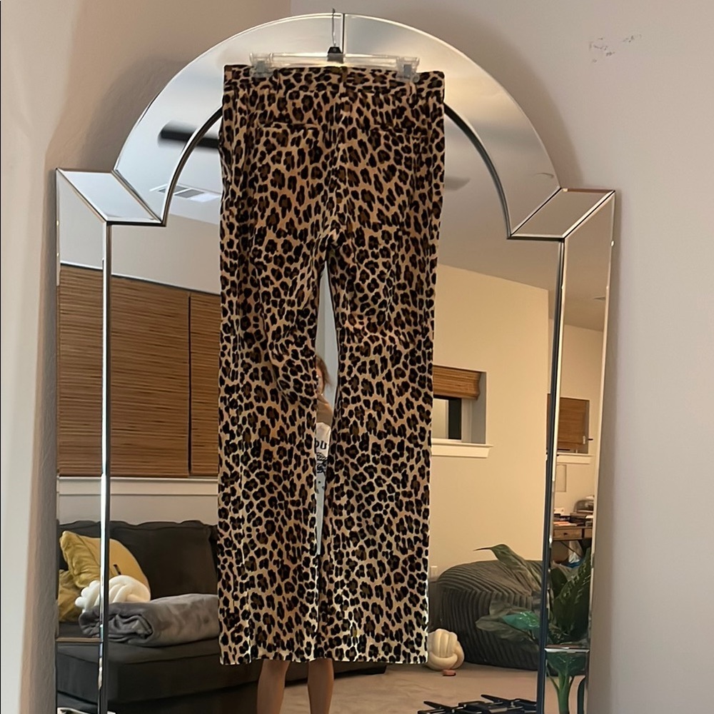 Frame Leopard Print Bootcut Trousers - image 6